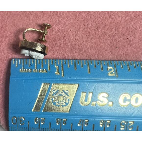 Vintage Van Dell 12K GF Cameo Lady Black Onyx Glass Necklace with Earrings - Picture 14 of 14